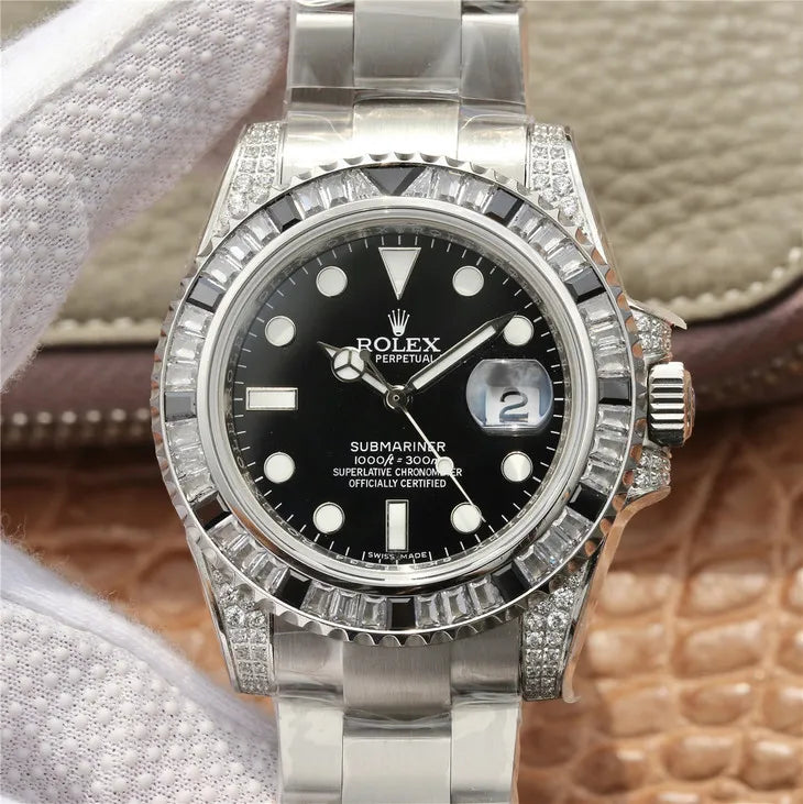 Big Promotion - Rolex Submariner Date 116659 SABR 18K White Gold Diamonds Sapphires Unworn