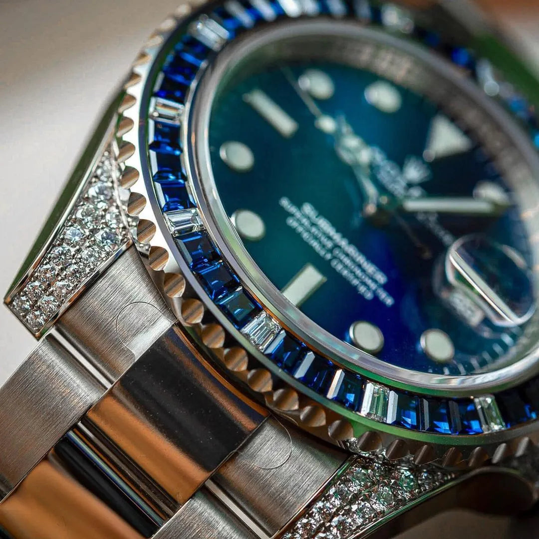Big Promotion - Rolex Submariner Date 116659 SABR 18K White Gold Diamonds Sapphires Unworn