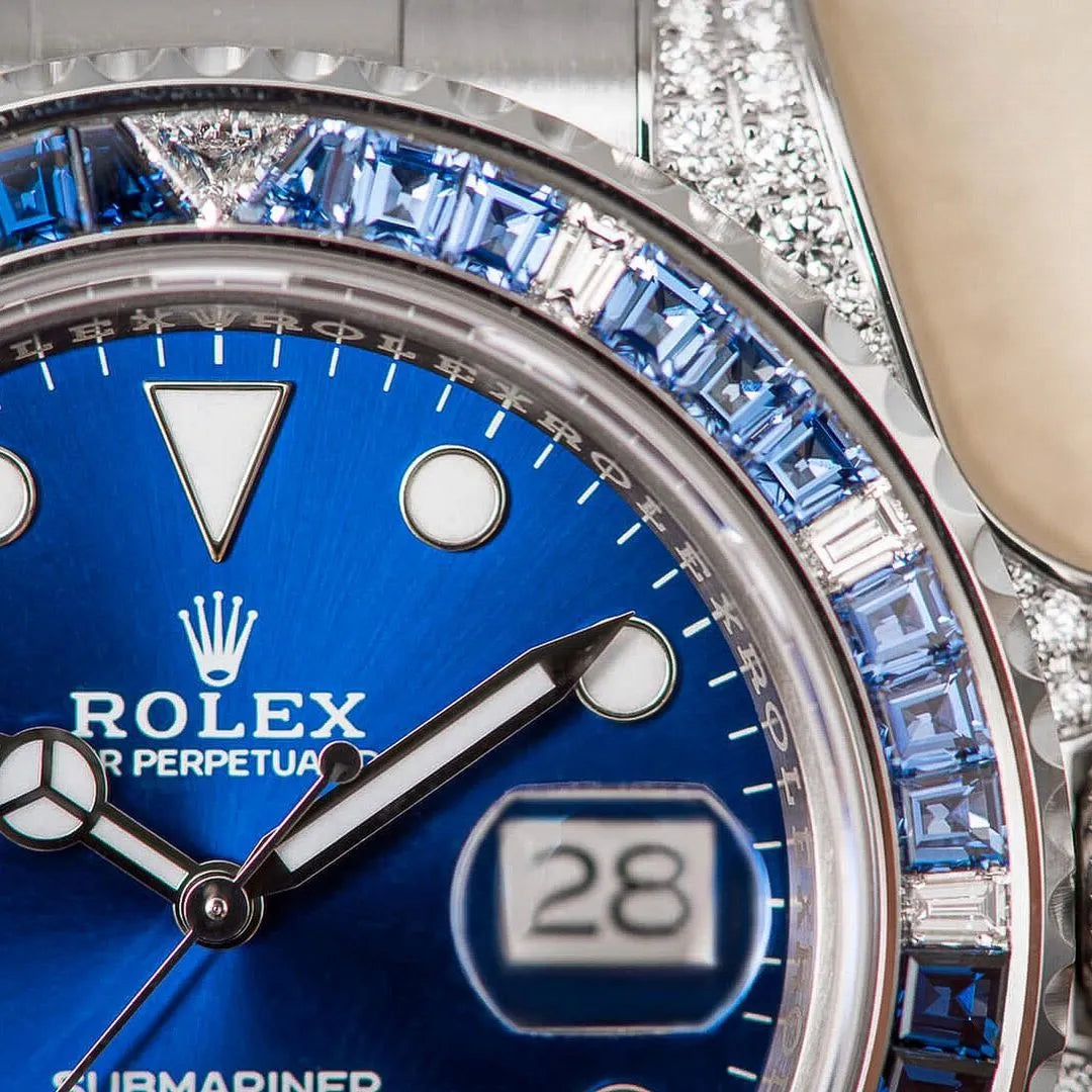 Big Promotion - Rolex Submariner Date 116659 SABR 18K White Gold Diamonds Sapphires Unworn